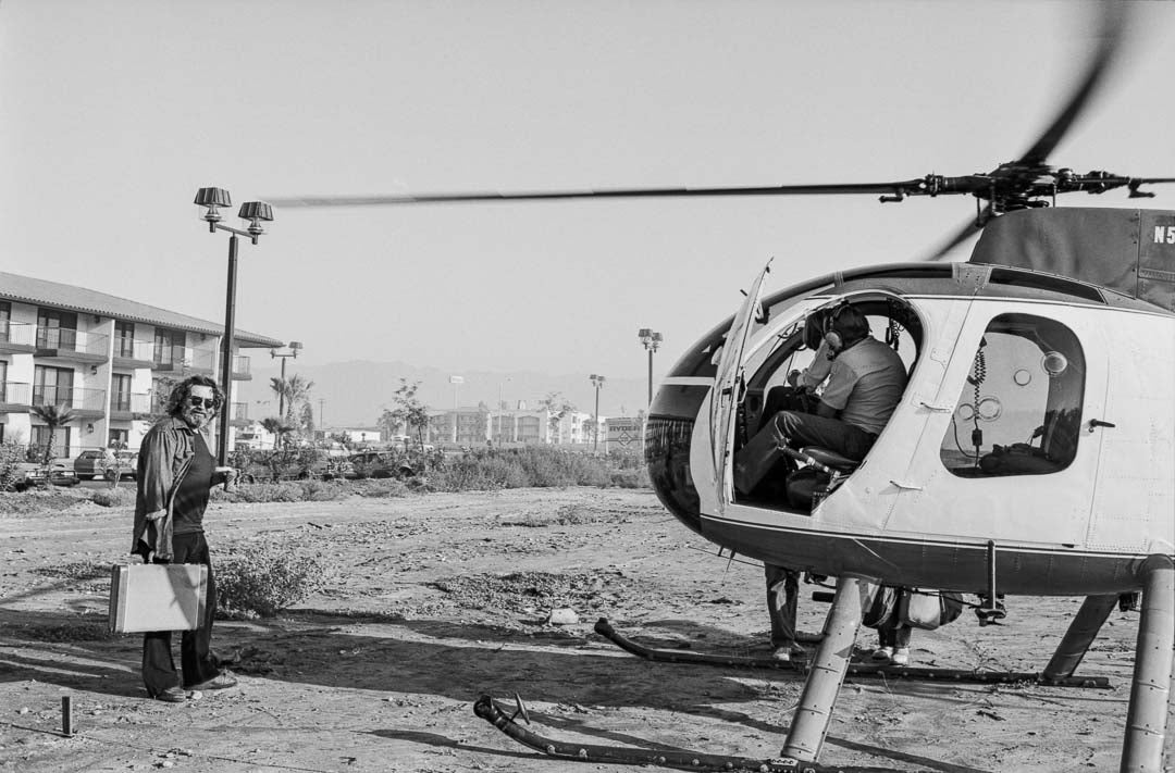 Jerry Garcia, Grateful Dead, Helicopter, 1982