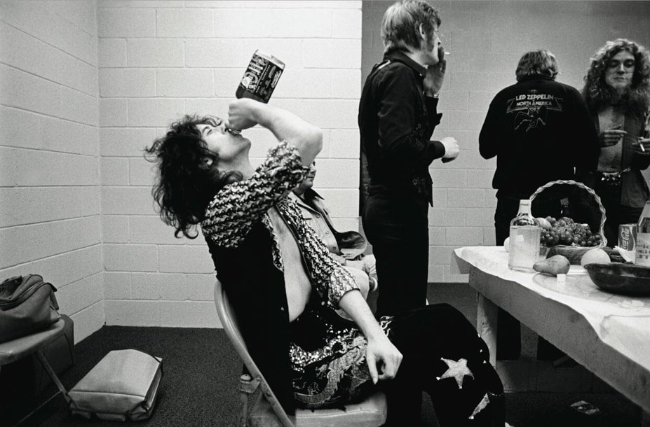 Jimmy Page Backstage, Indianapolis, IN, 1975
