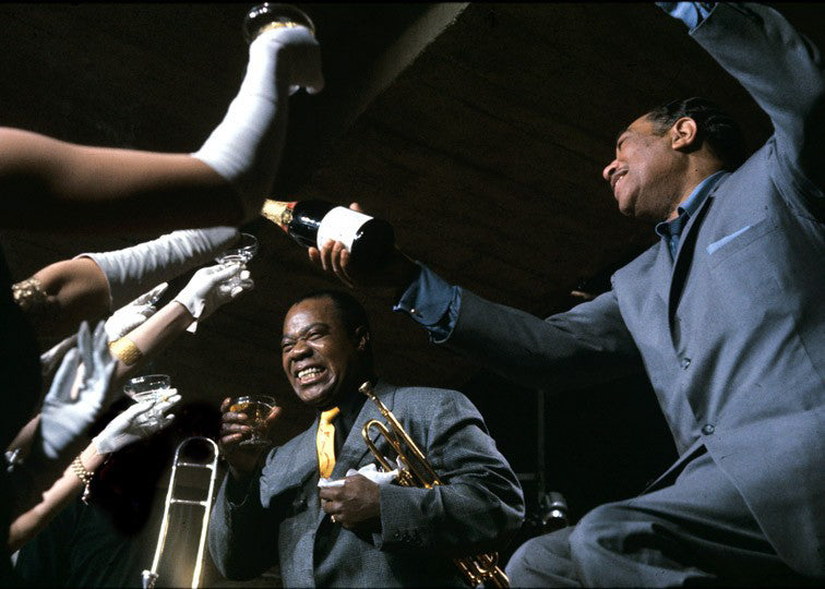 Louis Armstrong, Duke Ellington, On The Set of 'Paris Blues', 1960
