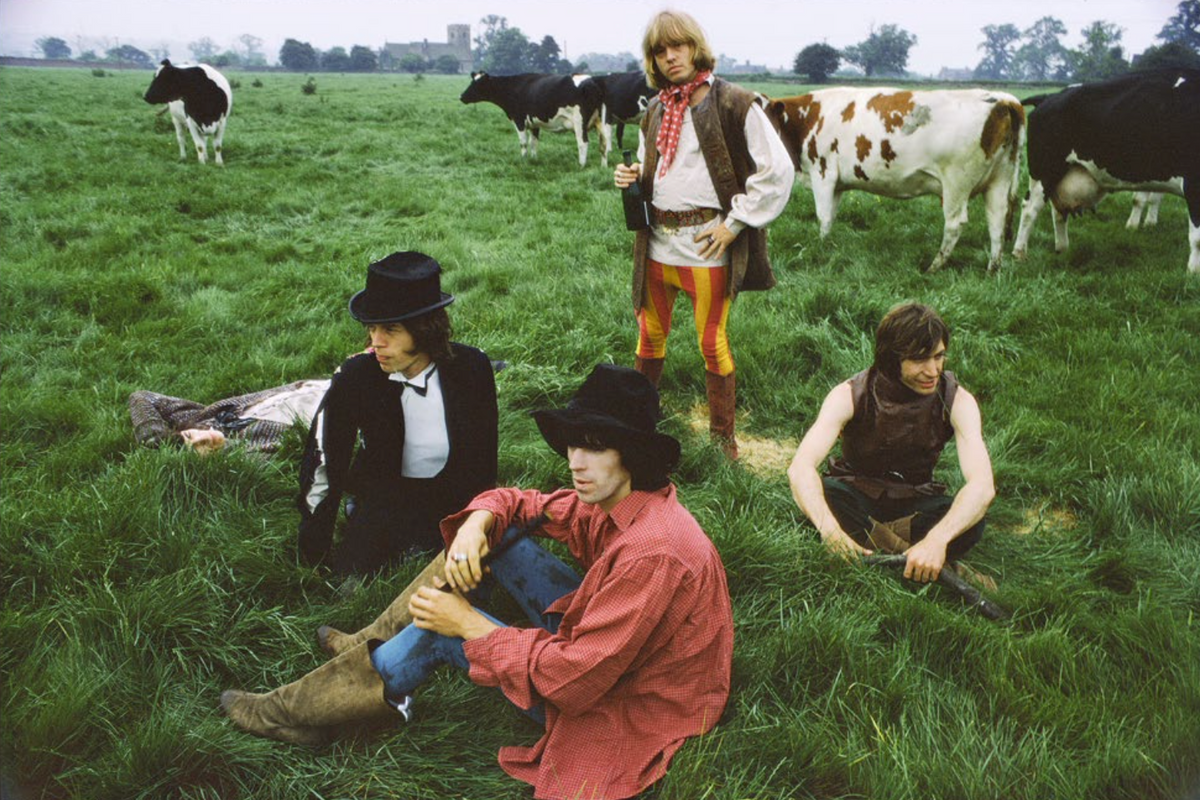 The Rolling Stones and Cows, London, 1968