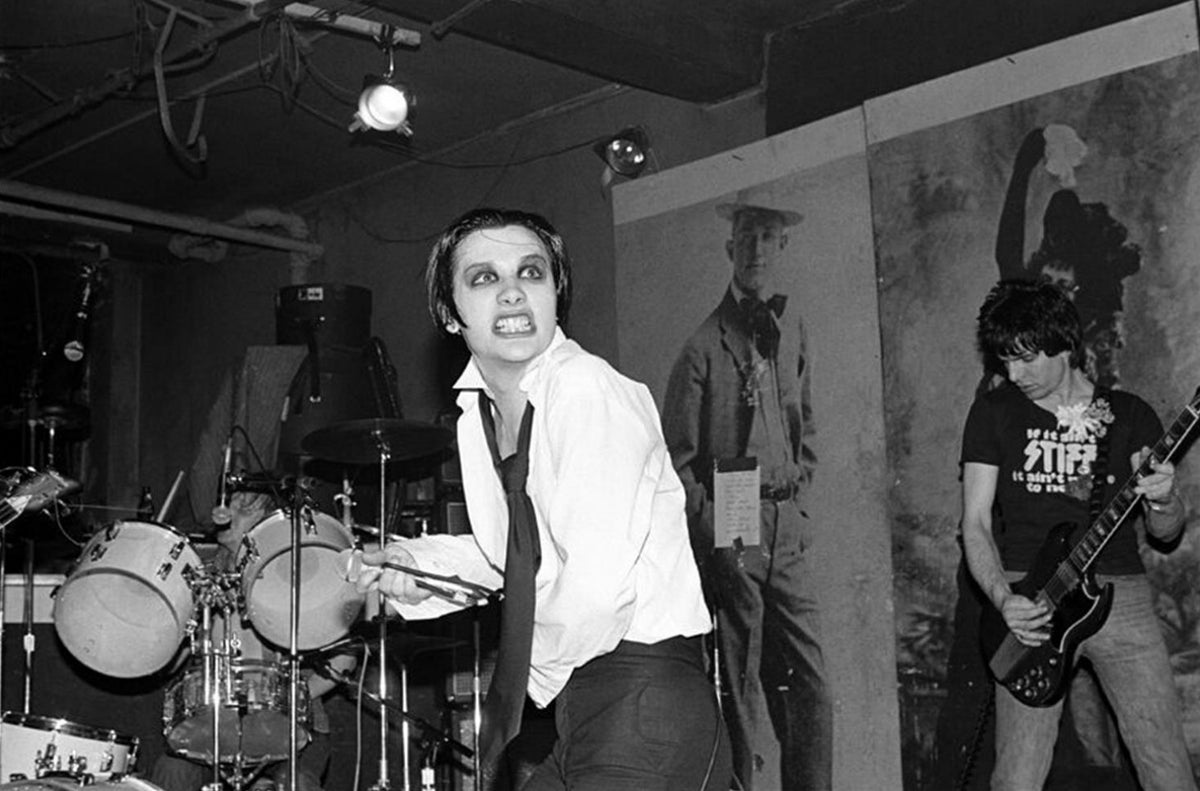 Dave Vanian and Brian James, The Damned, CBGB, NYC, 1977