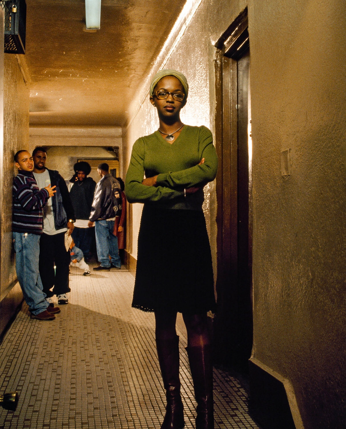 Lauryn Hill, Hallway, Brooklyn, NYC, 1997