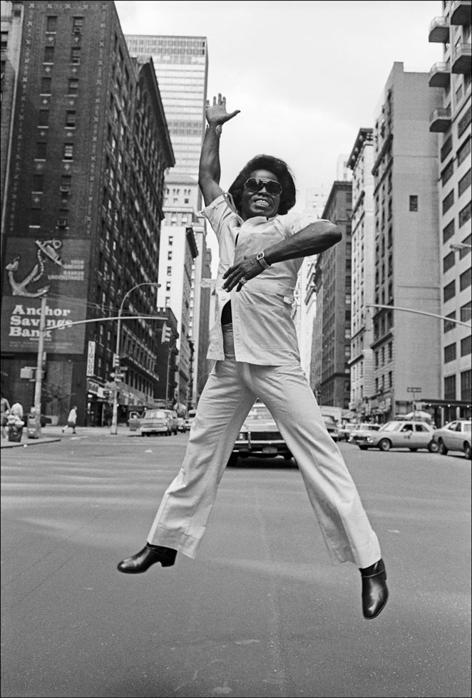 James Brown, Jumping on Broadway, NYC, 1979
