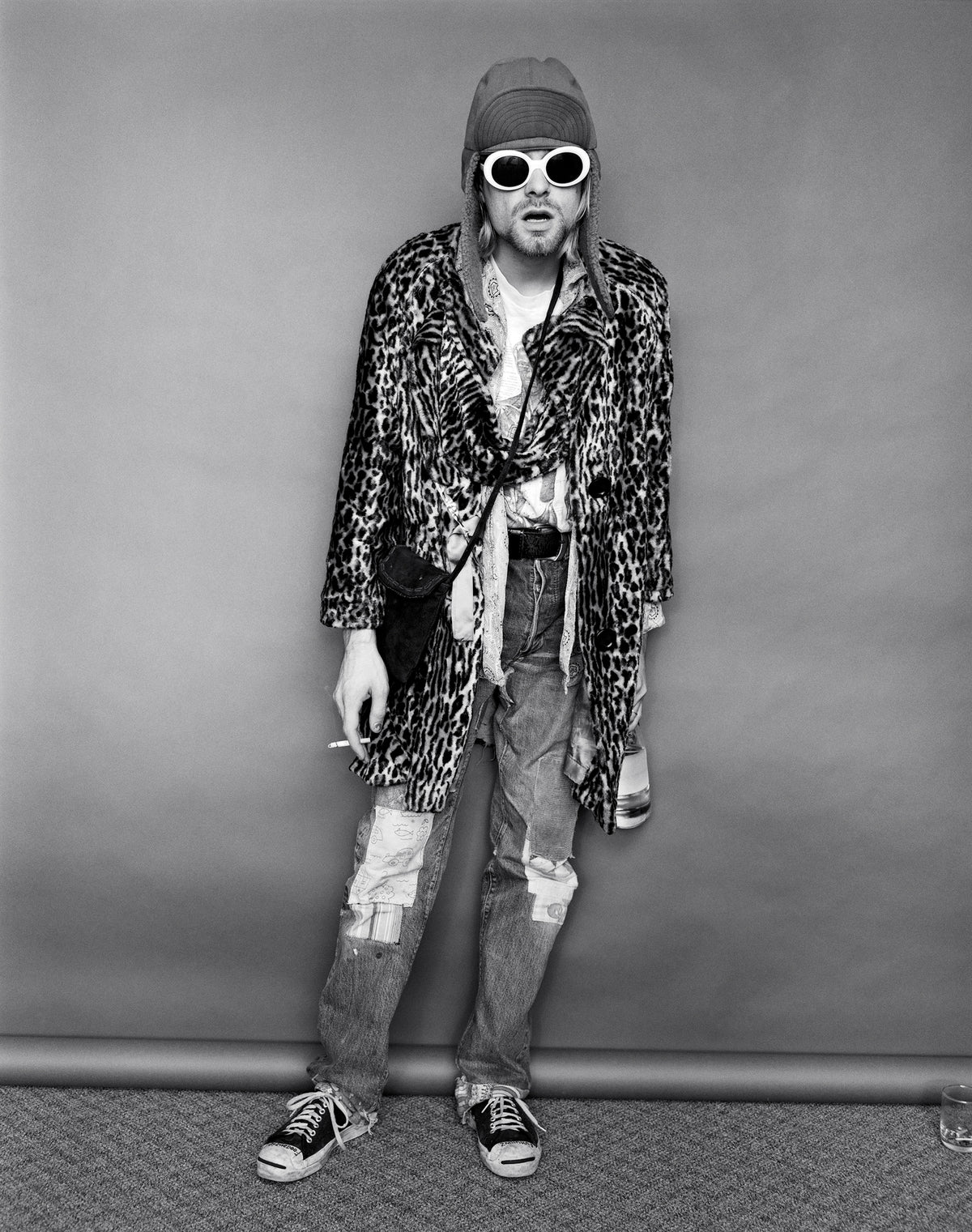 Kurt Cobain, Standing with Evian Bottle, 1993