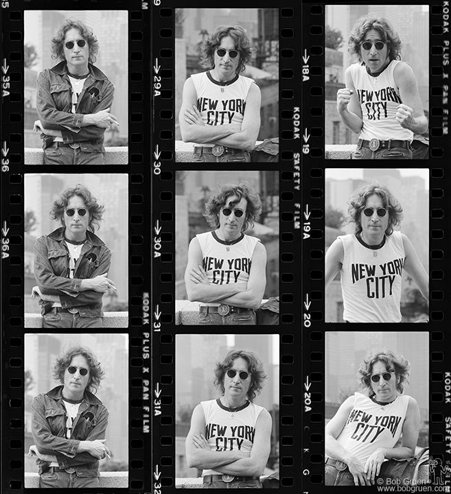 John Lennon, Contact Sheet, NYC, 1974