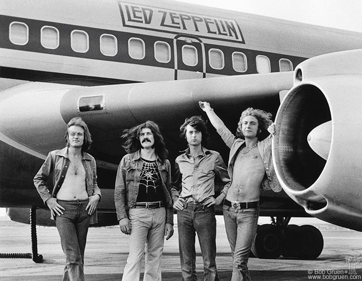 Led Zeppelin, In Front of Plane, NY, 1973