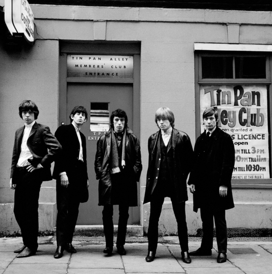 The Rolling Stones outside Tin Pan Alley Club, London, 1963