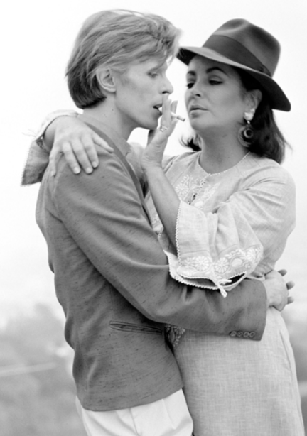 David Bowie with Elizabeth Taylor