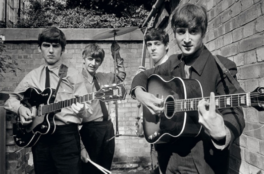 The Beatles, Backyard of Abbey Road Studios, 1963