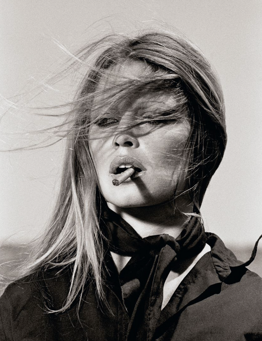 Brigitte Bardot with Cigar, On the Set of 'Les Petroleuses', Spain, 1971 (Platinum)