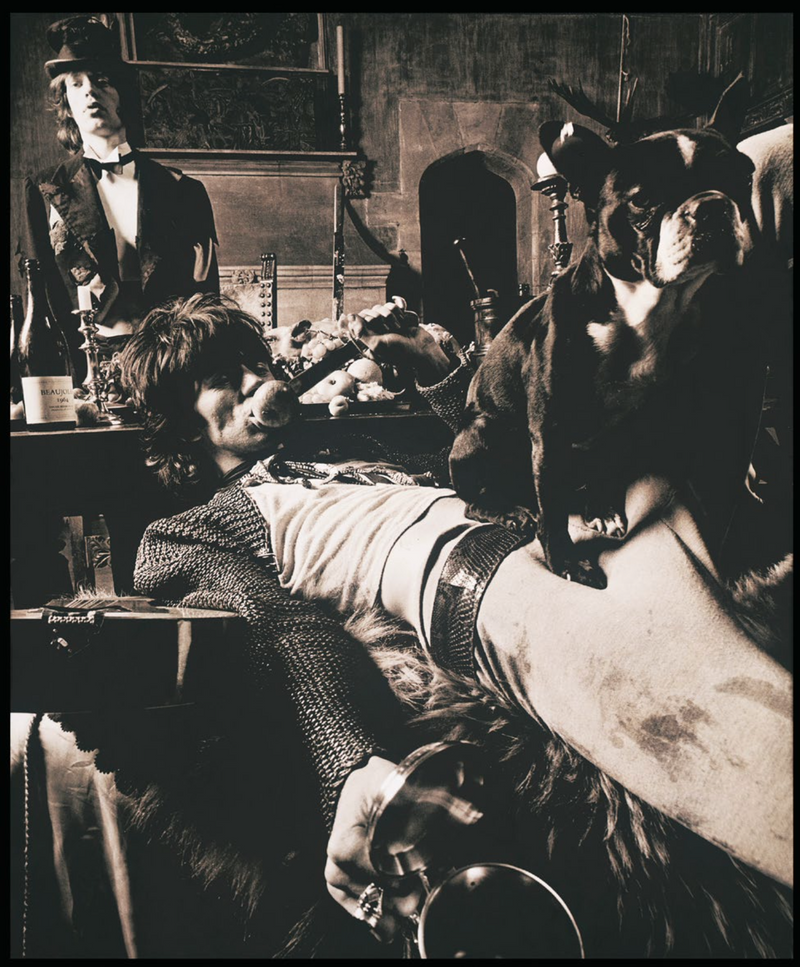 Keith Richards and Pug, The Rolling Stones, Beggars' Banquet, 1968