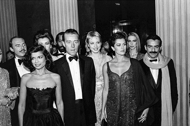 Bianca Jagger, Halston & the Halstonettes, The Met Gala, 1980s