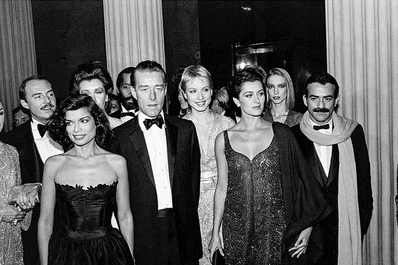 Bianca Jagger, Halston & the Halstonettes, The Met Gala, 1980s