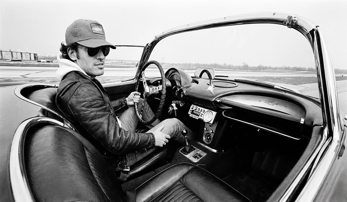 Bruce Springsteen in his Corvette C-1, Holmdel, NJ, 1978