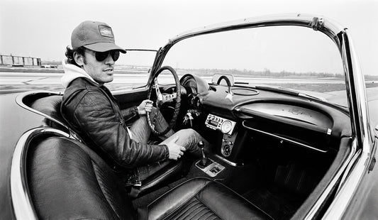 Bruce Springsteen in his Corvette C-1, Holmdel, NJ, 1978