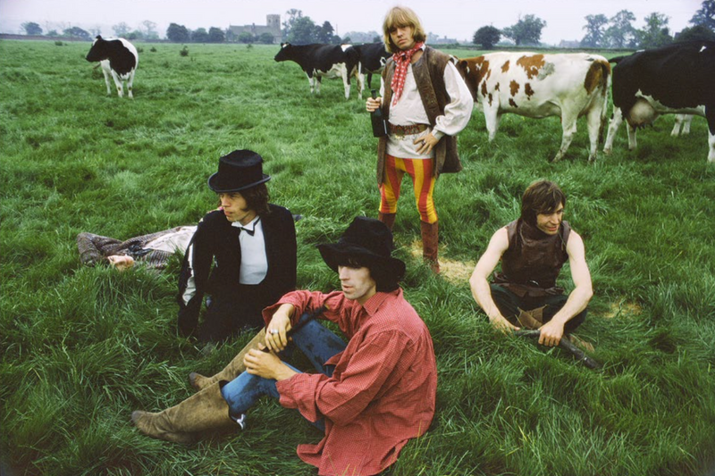 The Rolling Stones and Cows, London, 1968