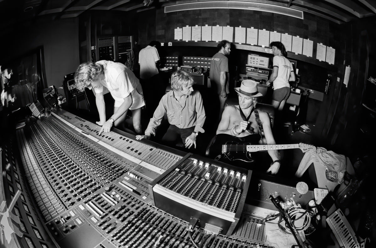 The Police recording at AIR Studios, Montserrat, 1981