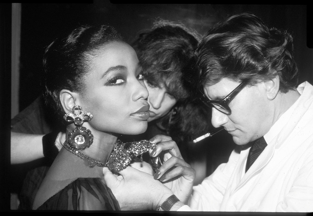 Yves Saint Laurent, Mounia, Paris, 1980s