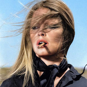 Brigitte Bardot - Cigar, Spain, 1971 (Colorized)